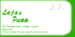 lajos pupp business card